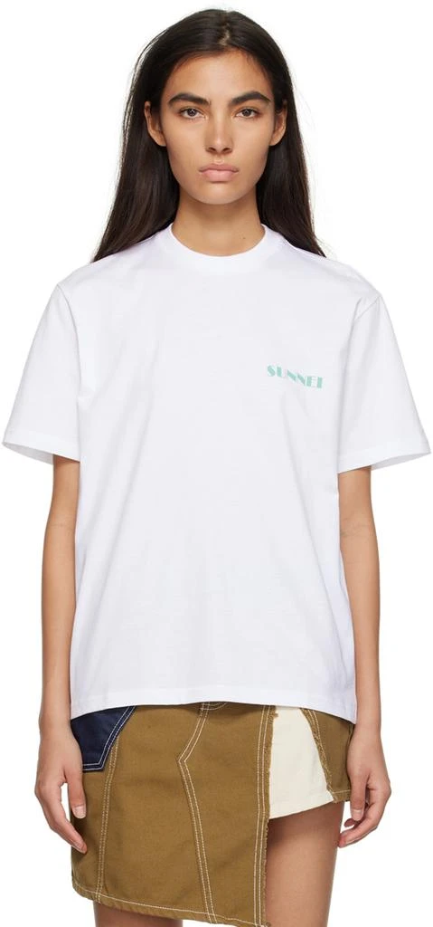 SUNNEI White Printed T-Shirt 1