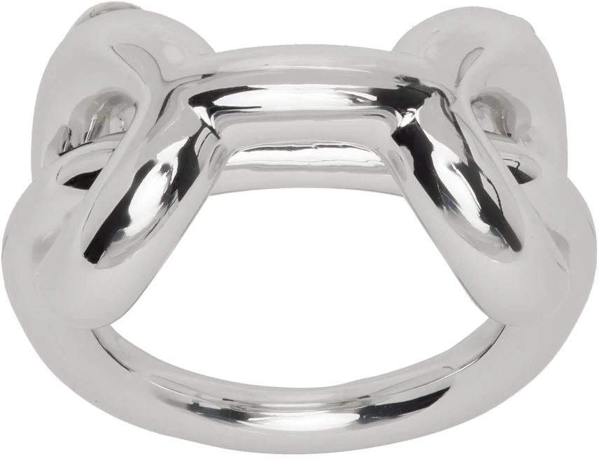 C.Chesnais Silver Binary Ring