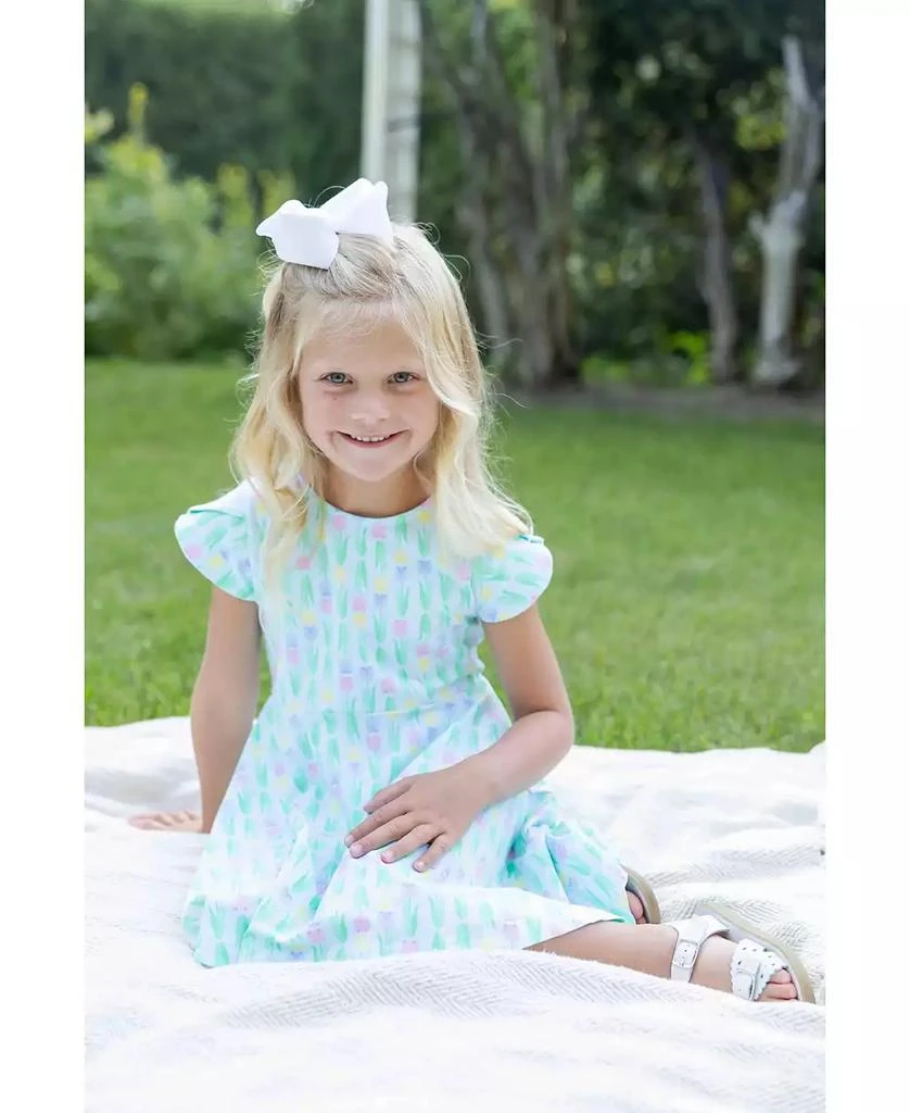 Florence Eiseman Little Girls Printed Knit Tulip Twirl Dress 5