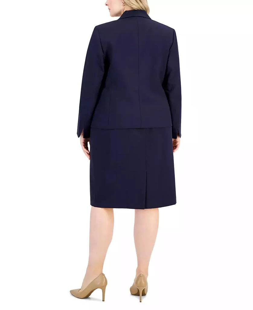 Le Suit Plus Size Button-Front Pencil Skirt Suit 4