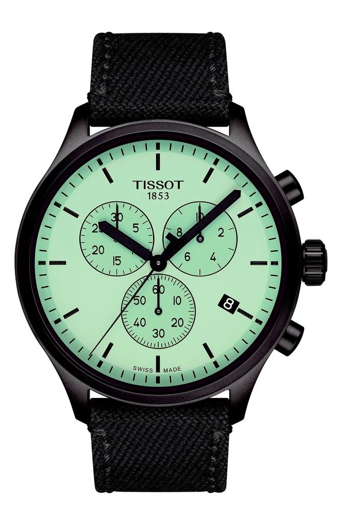 Tissot Chrono XL Collection Chronograph Textile Strap Watch, 45mm 1