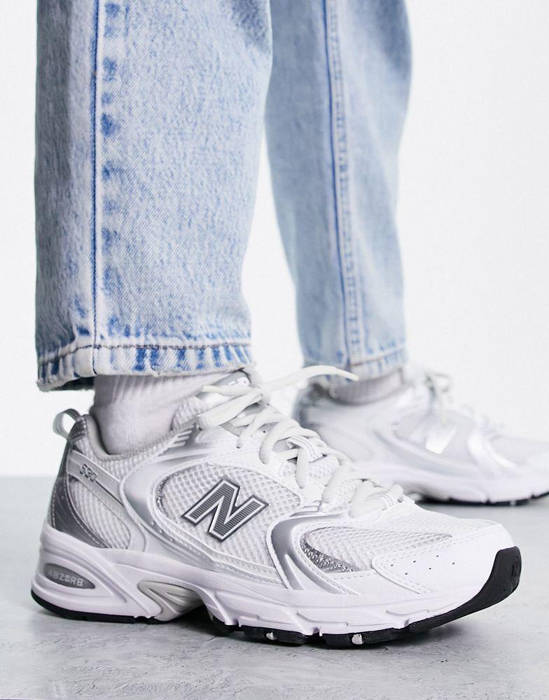 New Balance New Balance 530 trainers in white and silver Casual Sneakers Free Shipping BeyondStyle
