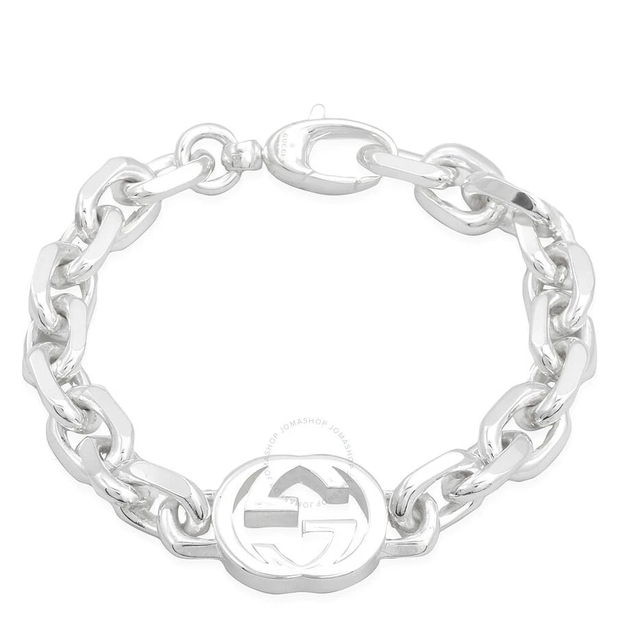 Gucci Gucci Interlocking G Motif Sterling Silver Bracelet Size 19 - Yba627068002 1