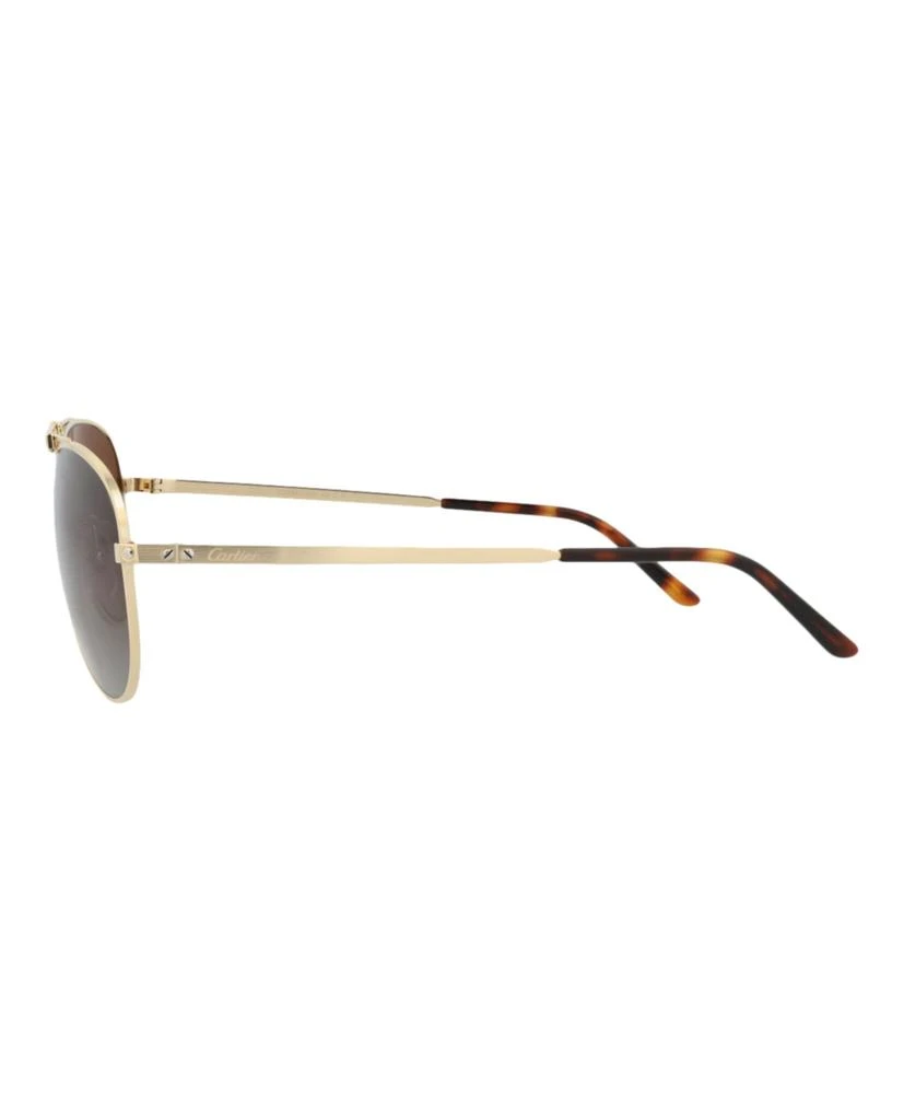 Cartier Aviator-Frame Metal Sunglasses 3