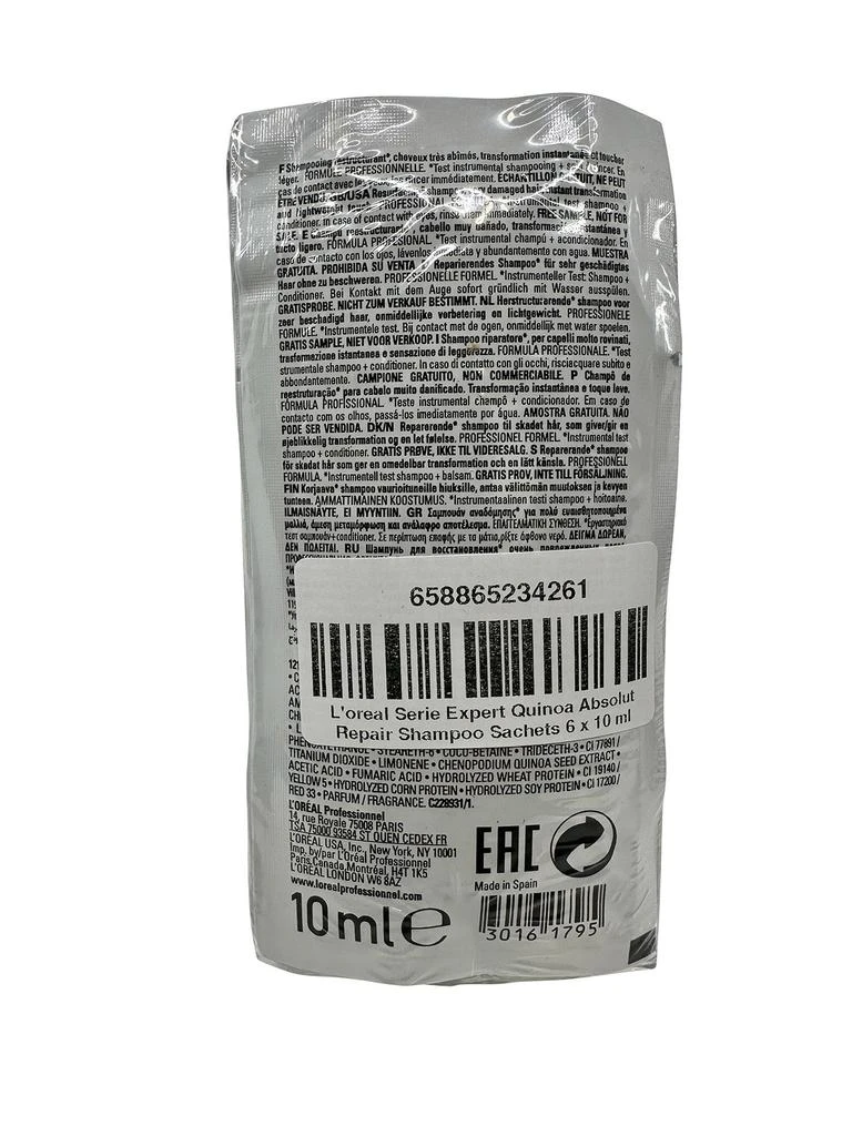L'Oreal Paris LOreal Serie Expert Quinoa Absolut Repair Shampoo Sachets 6 x 10 ML 3