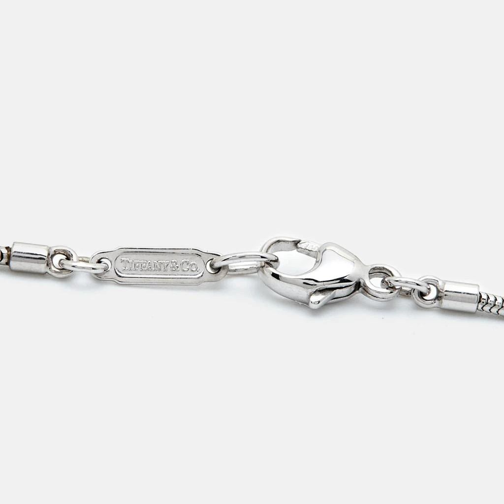 Tiffany & Co. Tiffany & Co. Feather Pendant 18k White Gold Snake Chain Pendant Necklace 5
