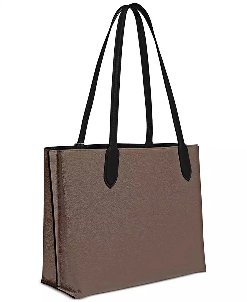 Coach Colorblock Leather with Coated Canvas Signature Interior Willow Tote 5