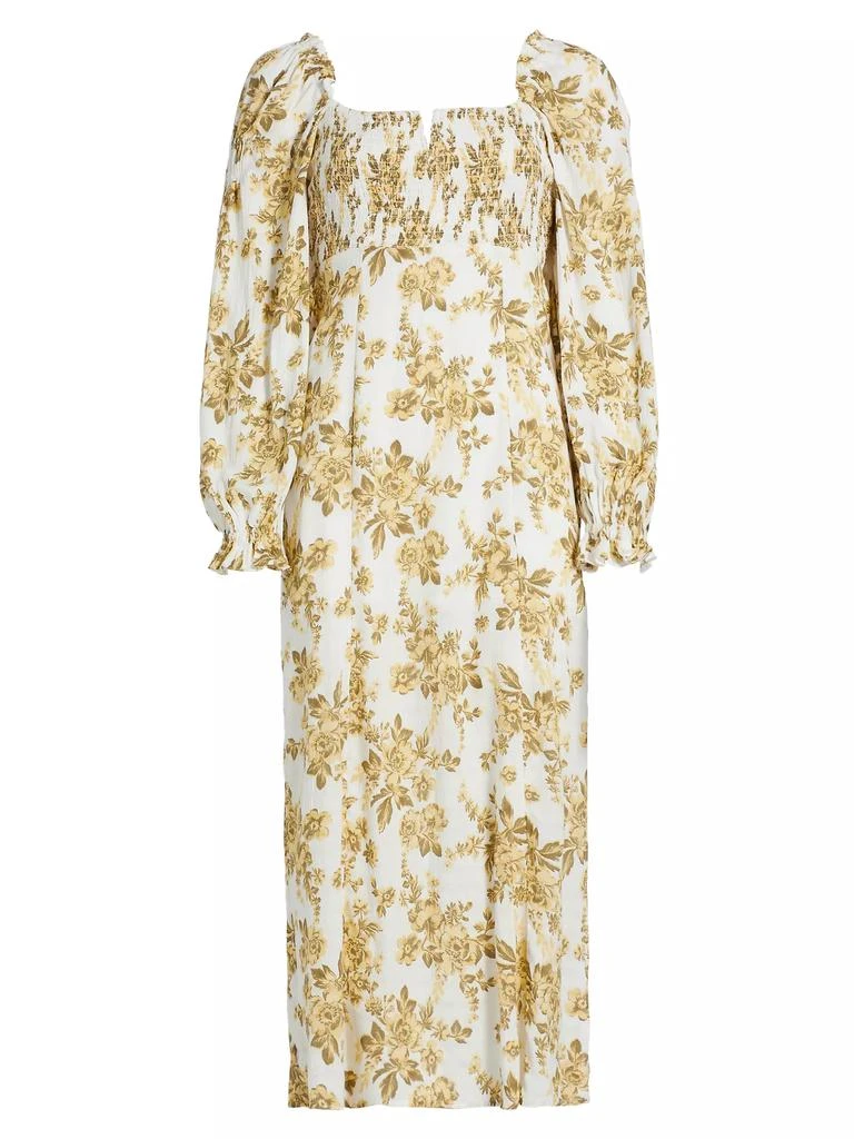 Free People Jaymes Smocked Floral Midi-Dress 1