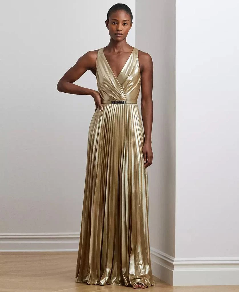 Cocktail Dress Lauren Ralph Lauren Jacquard Surplice Gown Ralph