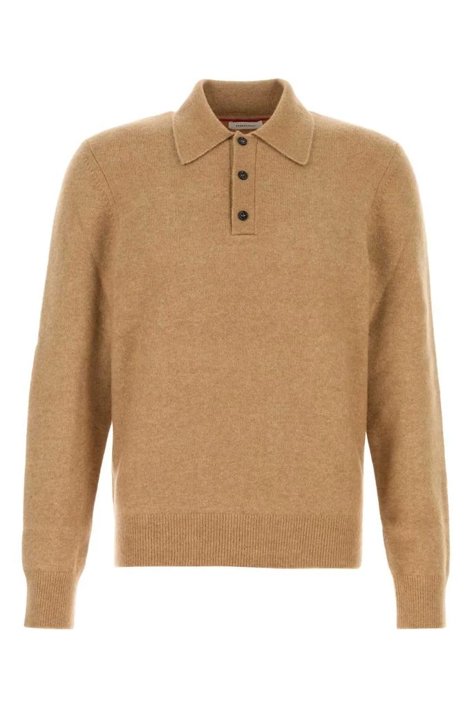 Salvatore Ferragamo STRETCH CAMEL BLEND POLO SHIRT 1