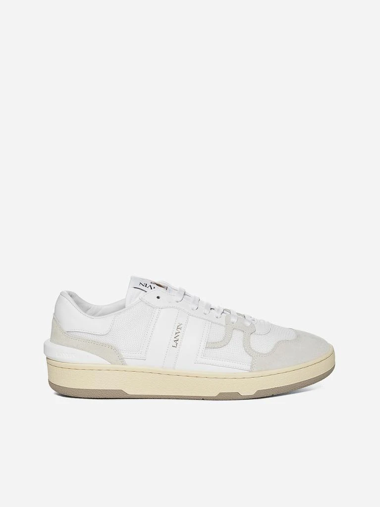 LANVIN Clay mesh and leather sneakers 1