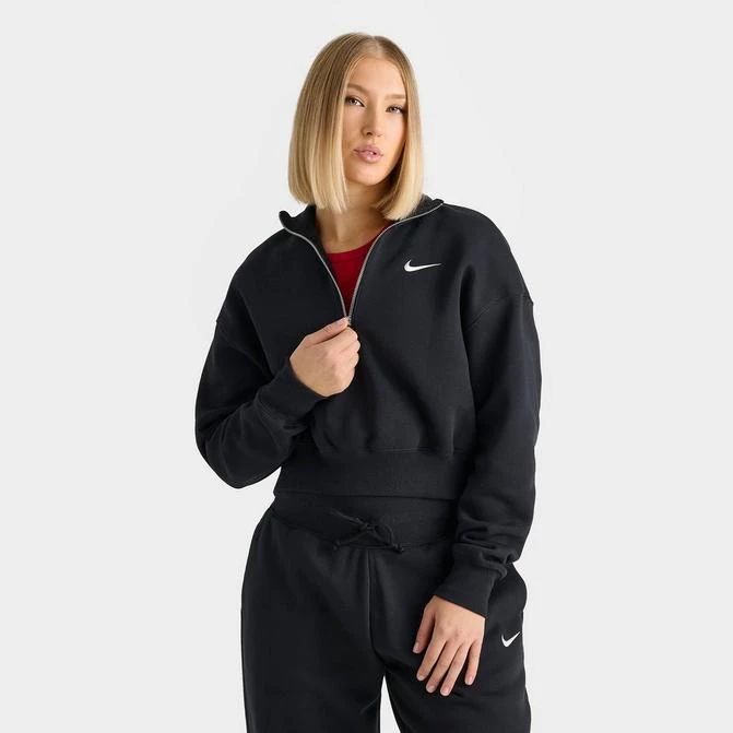 NIKE Women's Nike Sportswear Phoenix Fleece Oversized Half-Zip Crop Sweatshirt 1