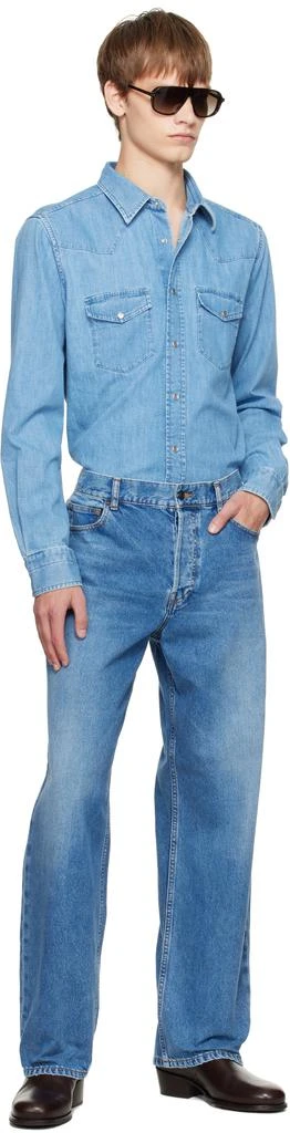 Tom Ford Blue Western Denim Shirt 5