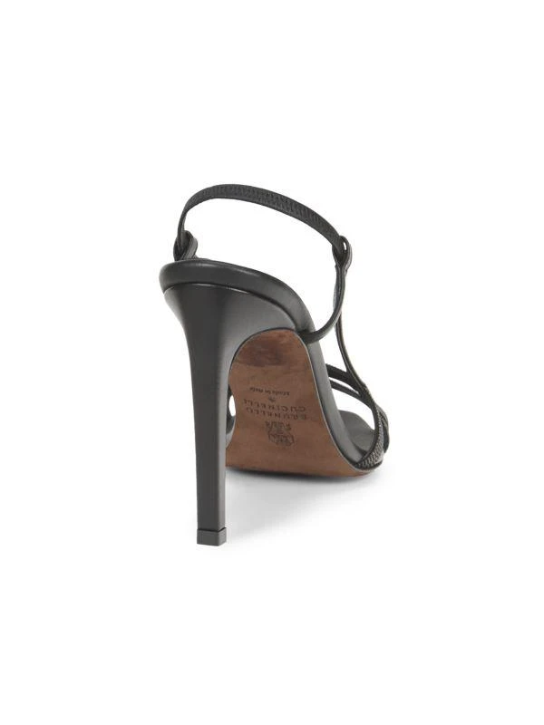 Brunello Cucinelli 105MM Embellished Leather Slingback Sandals 3