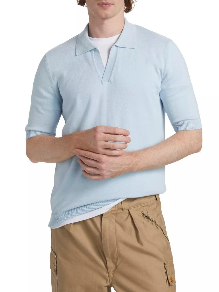Saks Fifth Avenue COLLECTION Johnny Collar Polo 3
