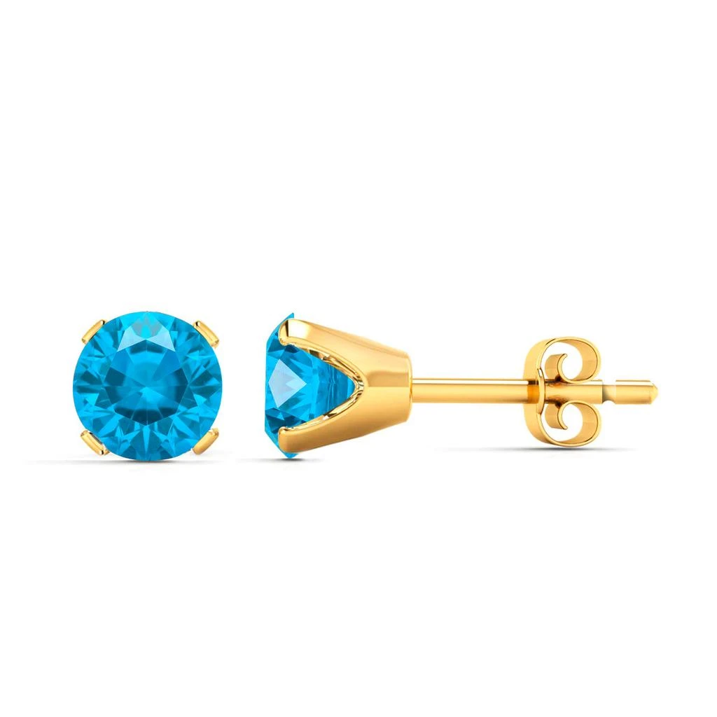 SuperJeweler 2 Carat Gemstone Stud Earrings In Gold-Classic Solitaire Gemstone Earrings All Gemstone Options 10