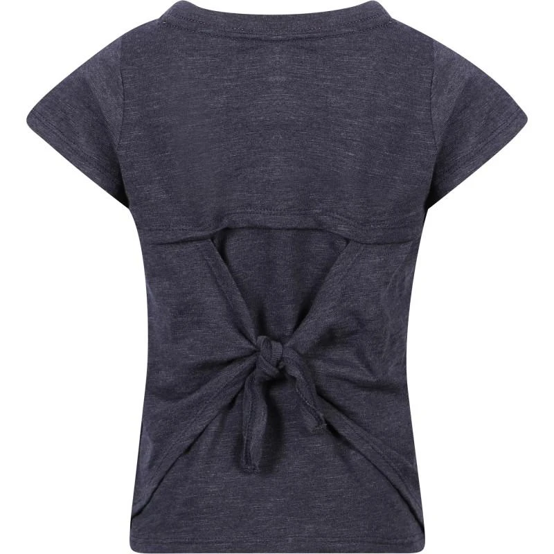 Hatley Be kind tie back t shirt in blue grey 2