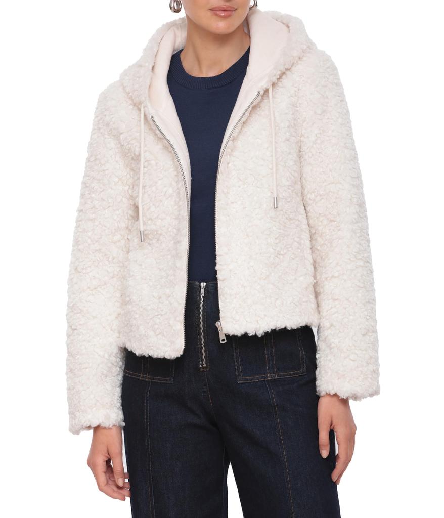 Avec Les Filles Faux Shearling Hoodie Jacket