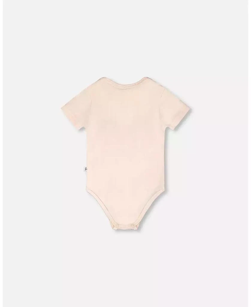 Deux par Deux Baby Girls Evolutive Cotton Jersey Onesie Peach 3