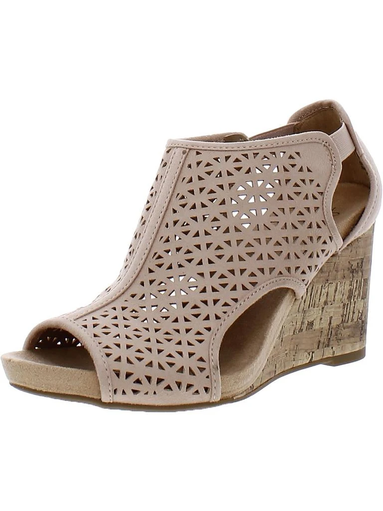LifeStride Hinx 2 Womens Cut-Out Slip On Wedge Heels 5