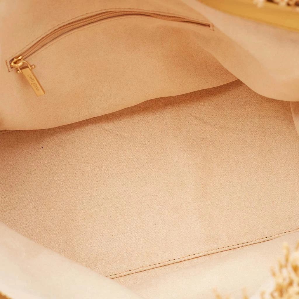 Cult Gaia Cult Gaia Gold Woven Foil Fabric Shanti Clutch 7