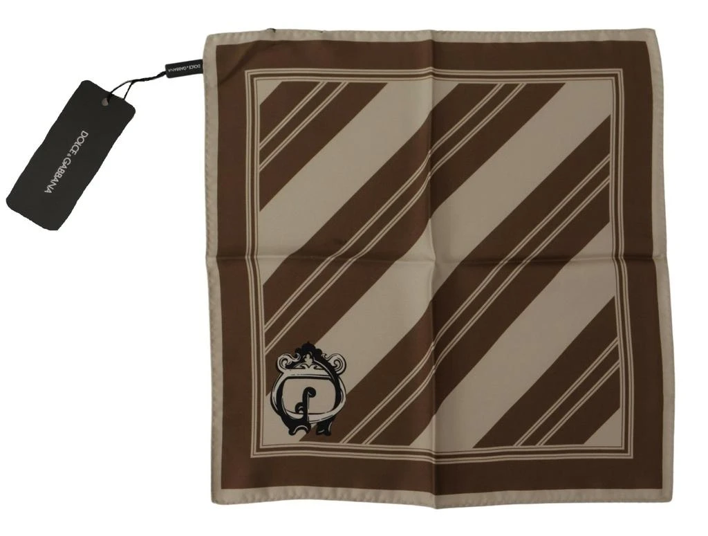 Dolce 
Gabbana Stripes DG Logo Square Mens Handkerchief Men
s Scarf