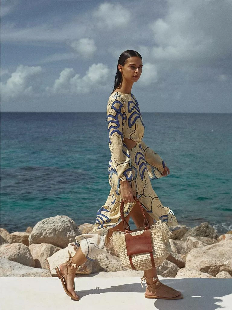 JOHANNA ORTIZ Soul Healer Printed Linen Ankle Dress 3