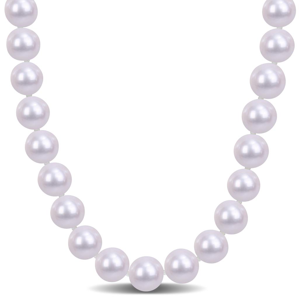 Mimi & Max 9-10mm Cultured Freshwater Pearl Strand with Sterling Silver Ball Clasp