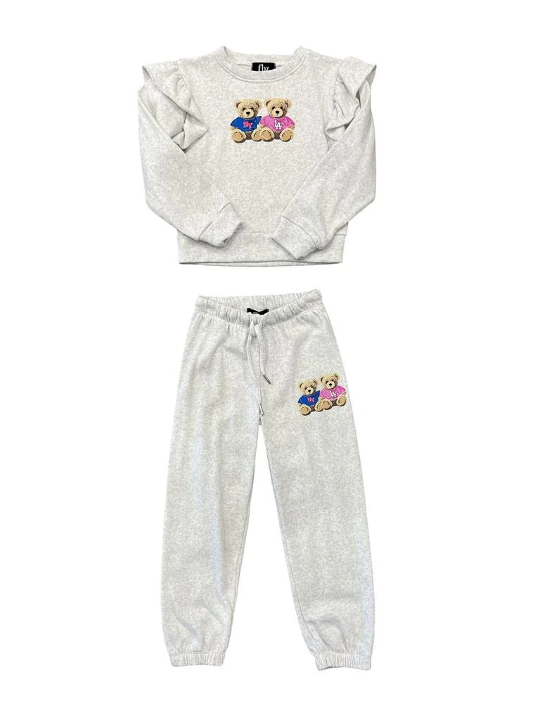 flowers by zoe Flowers By Zoe - Girl
s Bears Ruffle Sweats Set
