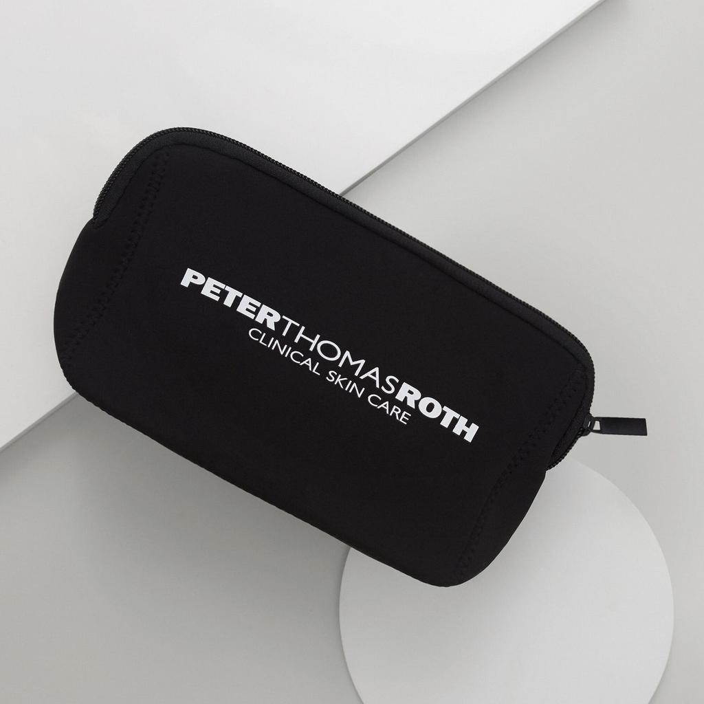 Peter Thomas Roth Black Travel Bag|7 1/2" W x 5" H x 3" D