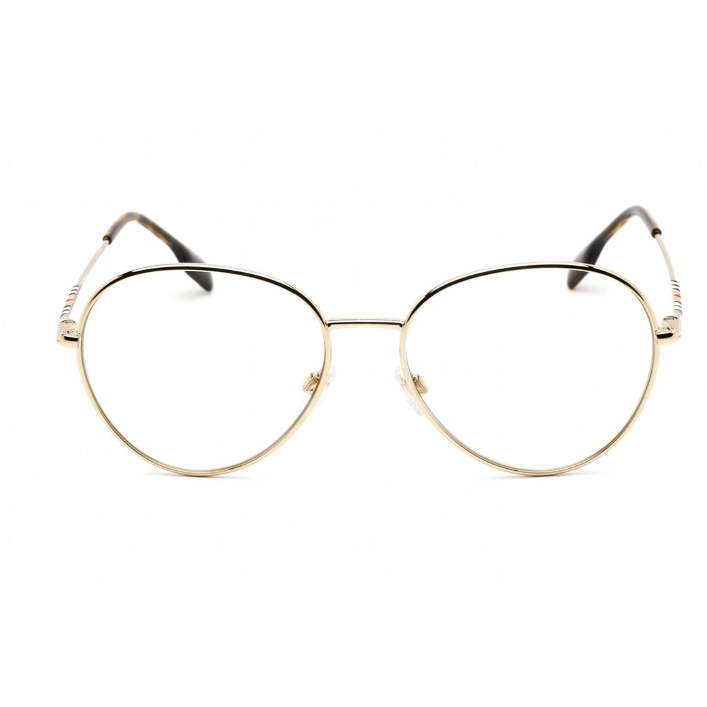 BURBERRY Burberry Unisex Eyeglasses - Clear Lens Light Gold Metal Round Frame | 0BE1366 1340 2