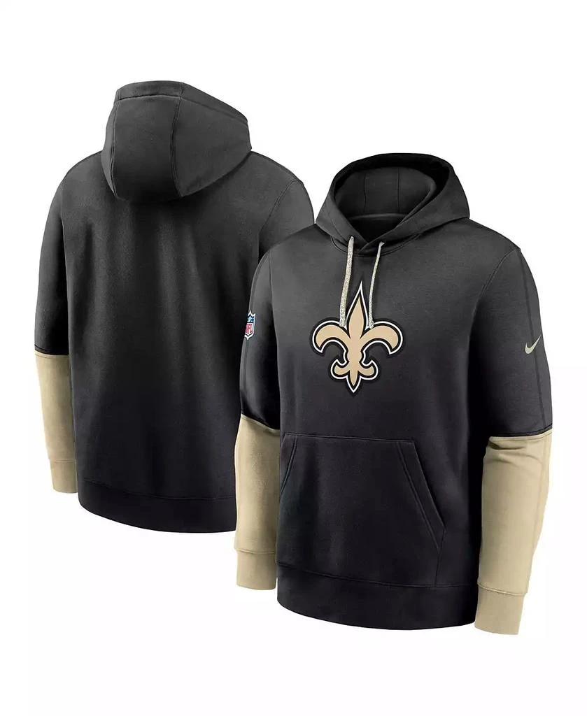 NIKE Men's Black New Orleans Saints 2024 Sideline Club Pullover Hoodie 1