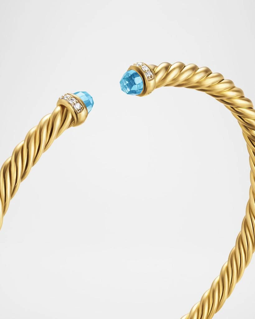 David Yurman Modern Cablespira Bracelet in 18K Gold with Gemstones and Diamonds, 4mm 5