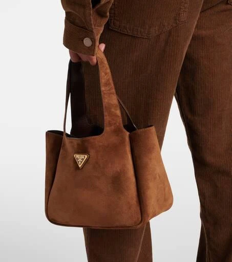 Prada Medium suede shoulder bag 2