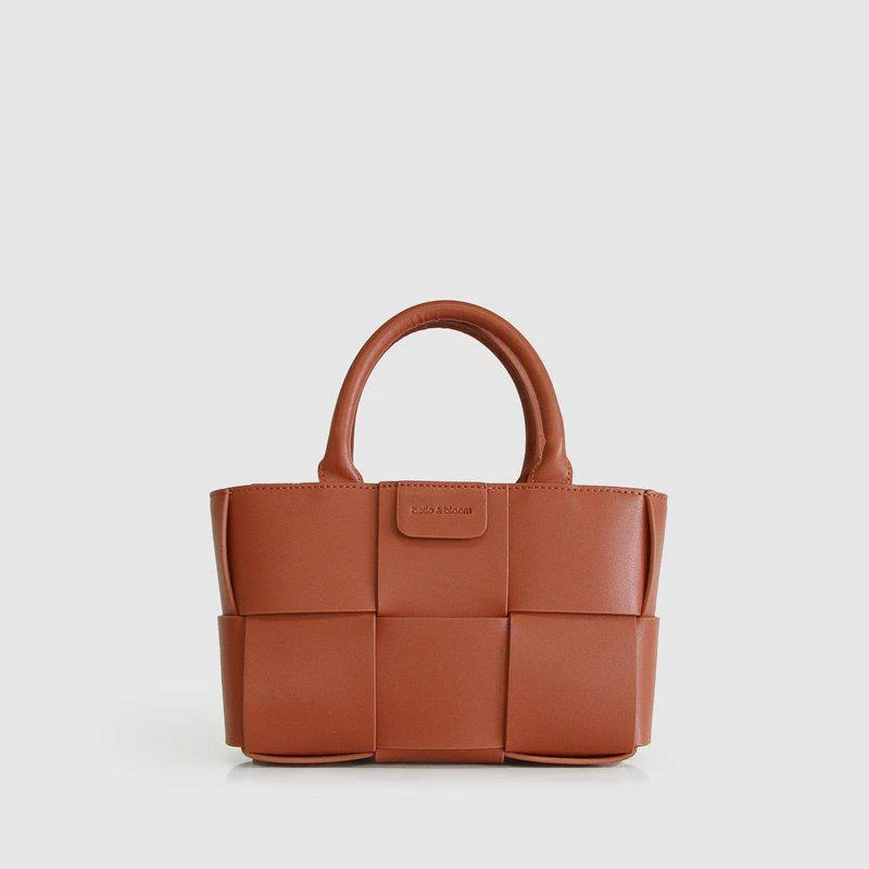 Belle & Bloom Little Love Woven Crossbody Bag Camel 1