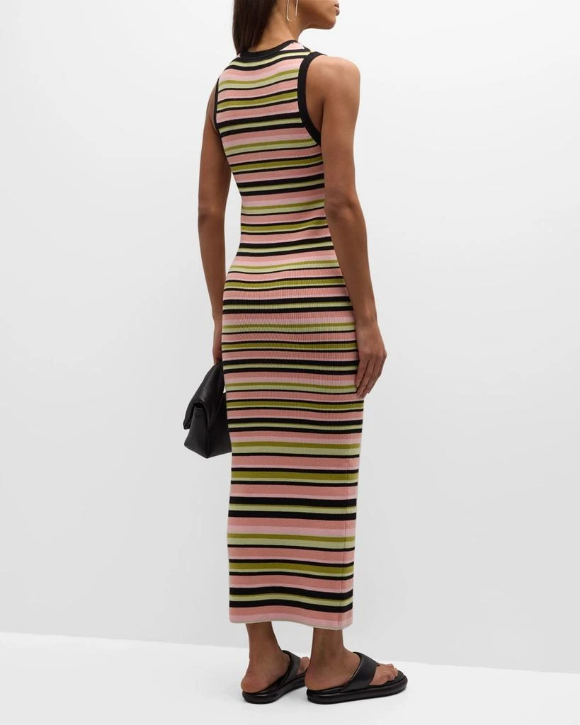 ATM Anthony Thomas Melillo Multi-Yarn Stripe Sleeveless Midi Dress 6
