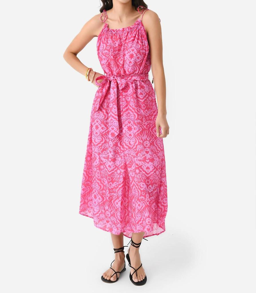 CHUFY Rain Maxi Dress In Stencil Fuchsia