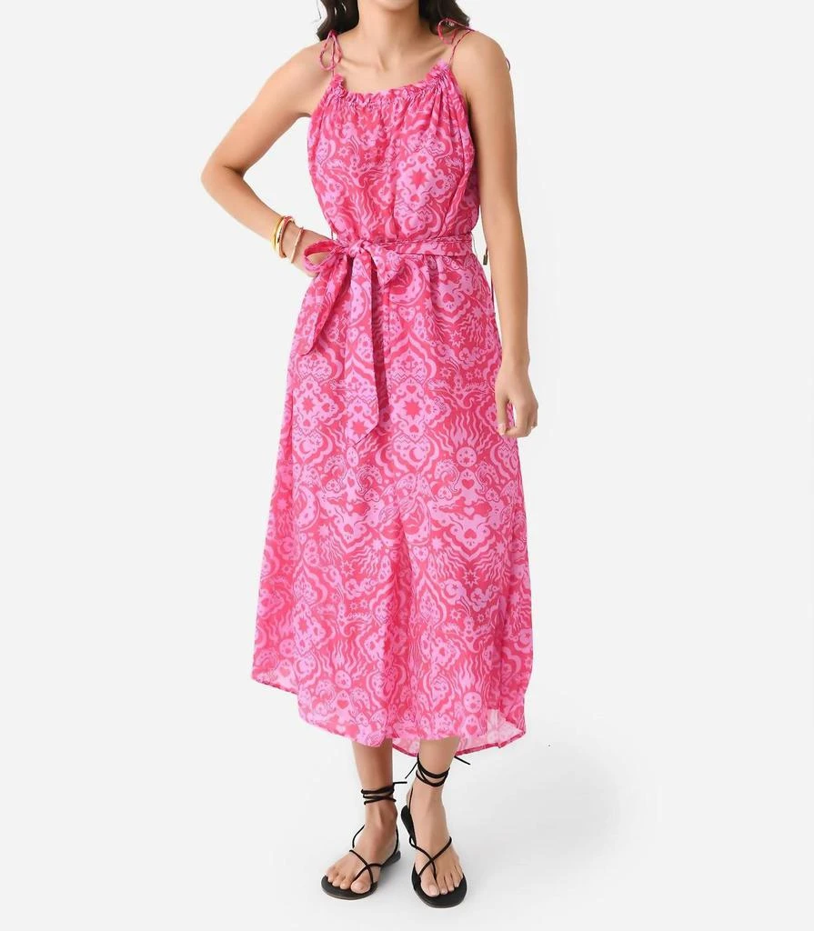 CHUFY Rain Maxi Dress In Stencil Fuchsia 1