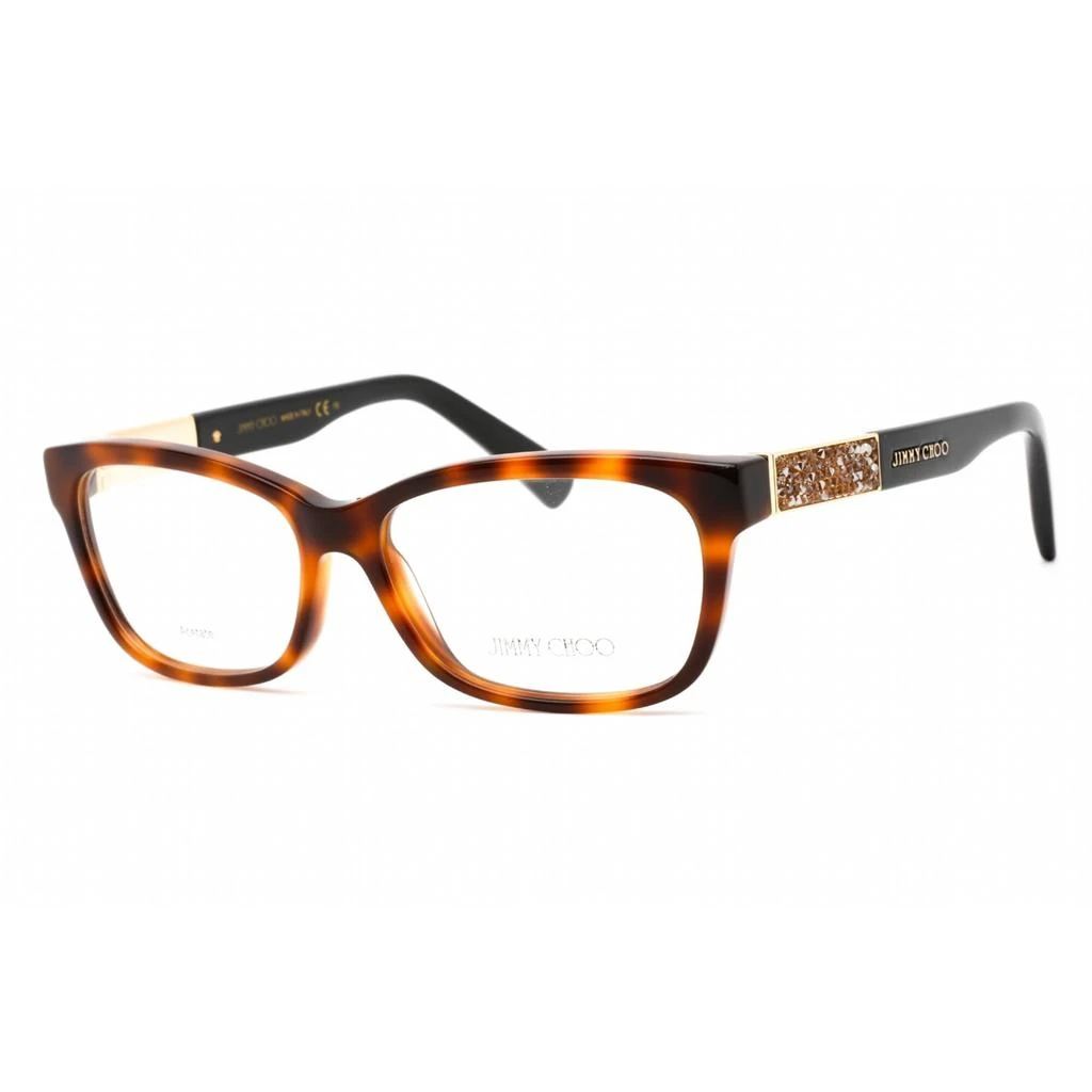 Jimmy Choo Jimmy Choo Women's Eyeglasses - Full Rim Cat Eye Havana/Black Frame | JC110 06VL 00 1