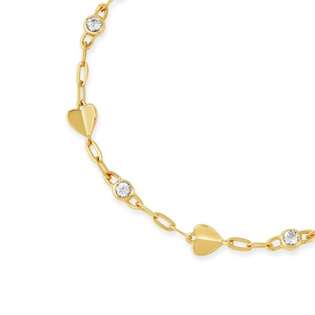 Dinny Hall Folded heart & gemstone bracelet