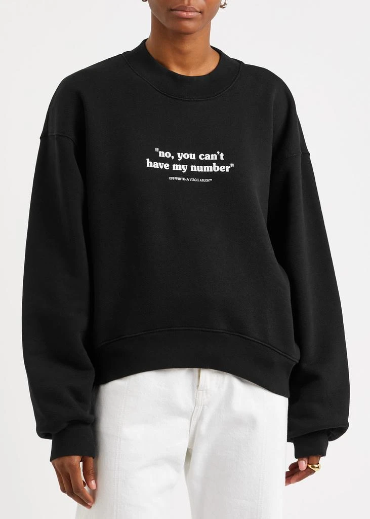 Off-White Slogan printed cotton sweatshirt  2