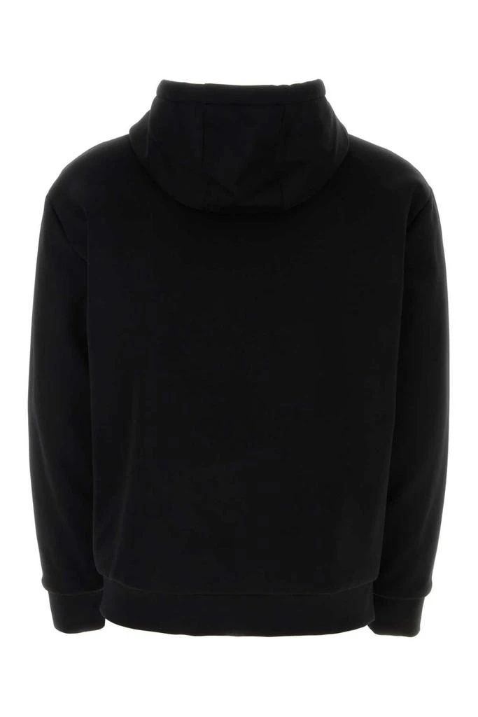 Prada Prada Logo-Appliqué Zip-Up Drawstring Hoodie 2