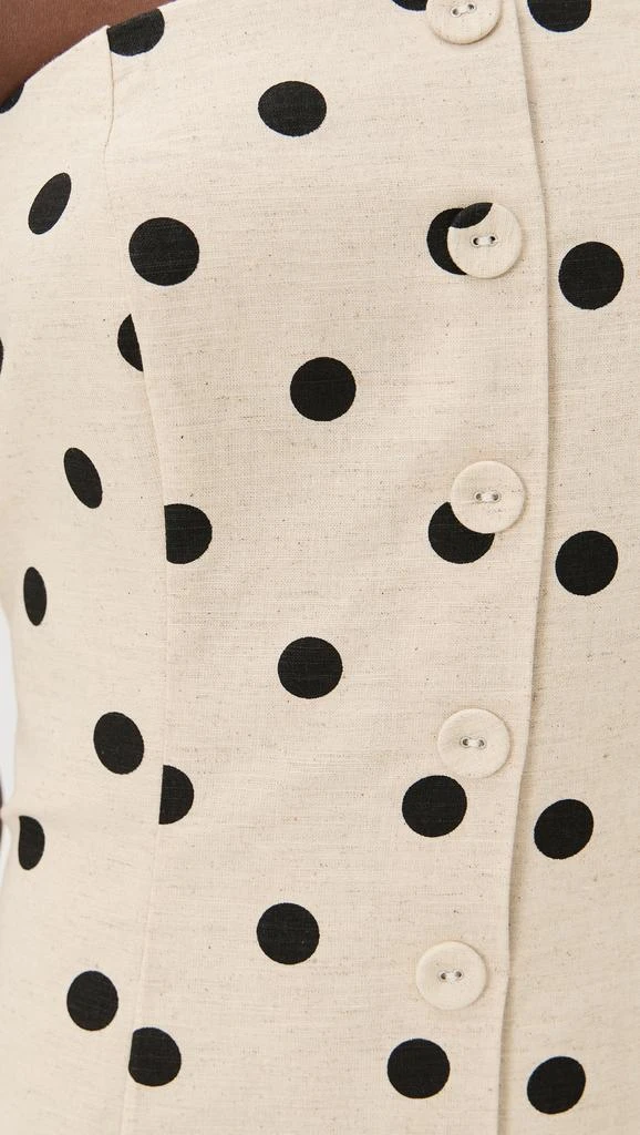 Endless Rose Polka Dot Linen Strapless Dress 5