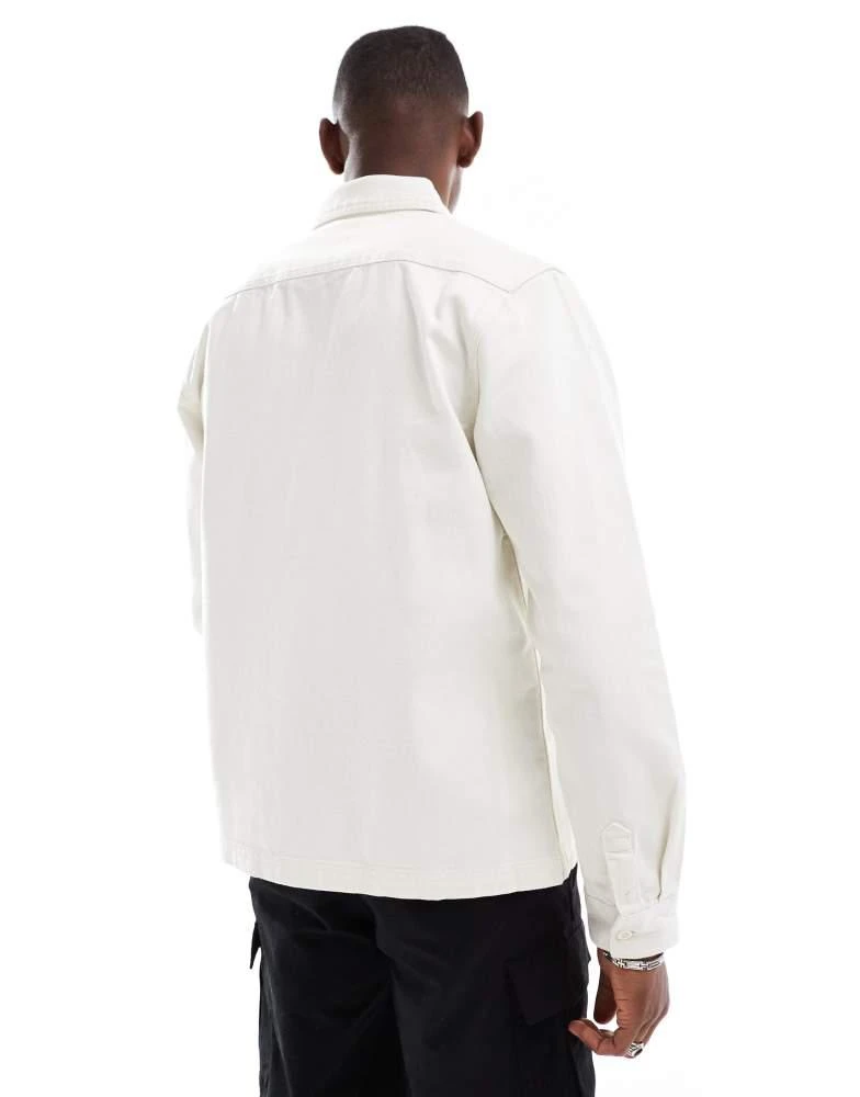 New Look New Look twill over shirt in off white 3