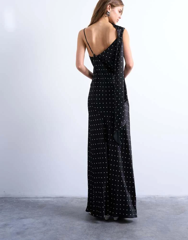 Shop Topshop ruched side midi dress with drape back detail in black polka  dot on Sale at BeyondStyle – Get 10% Off Topshop ruched side midi dress  with drape back detail in
