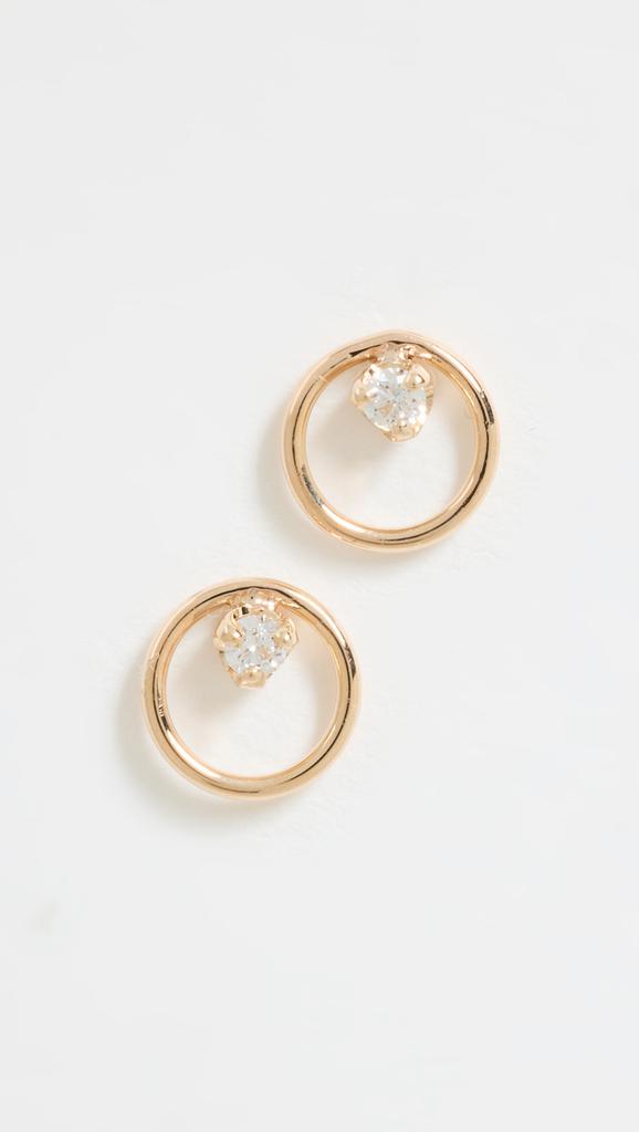 Zoe Chicco 14k Gold Small Circle Studs