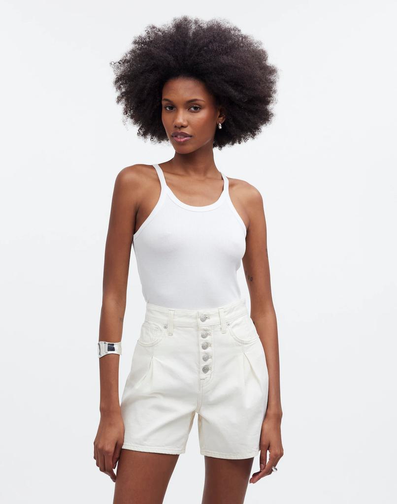 Madewell The 
90s Mid-Length Jean Short in Vintage Canvas: Button Front Edition