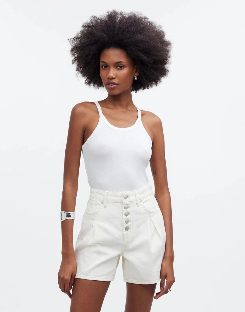 Madewell The 
90s Mid-Length Jean Short in Vintage Canvas: Button Front Edition 1