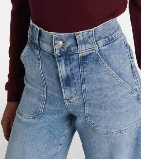 FRAME Modern Pocket high-rise wide-leg jeans 4