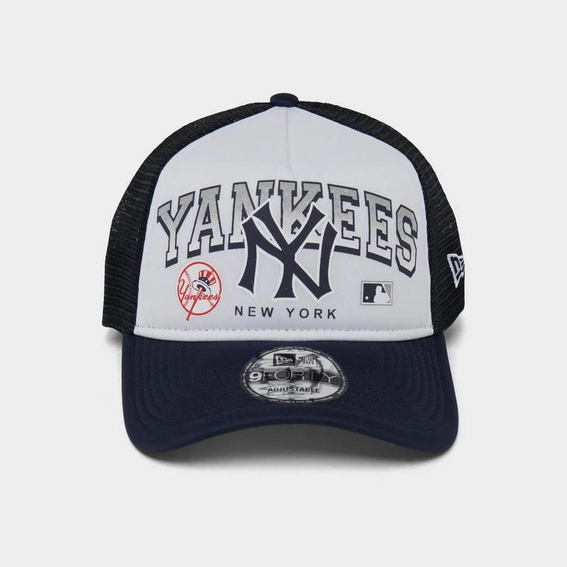 New Era New Era New York Yankees MLB Retro Wordmark 9FORTY Trucker Hat 3